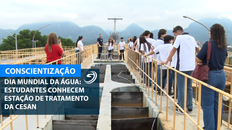 ESTUDANTES VISITAM ESTAÇÃO DE AGUA CESAN