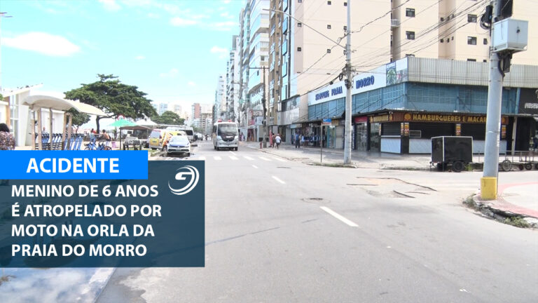 MENINO DE 6 ANOS É ATROPELADO POR MOTO NA ORLA DA PRAIA DO MORRO