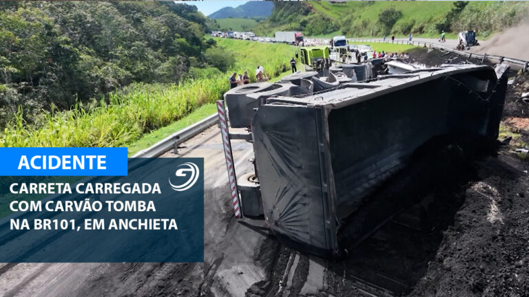 CARRETA TOMBA E INTERDITA BR 101 ANCHIETA