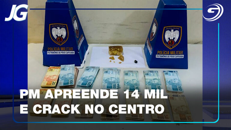 PM APREENDEU 14 MIL E CRACK NO CENTRO
