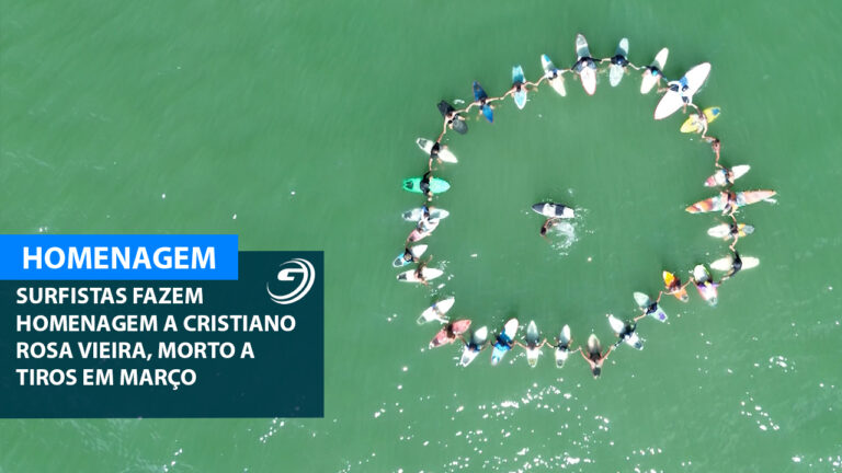 SURFISTAS FAZEM HOMENAGEM CRISTIANO ROSA