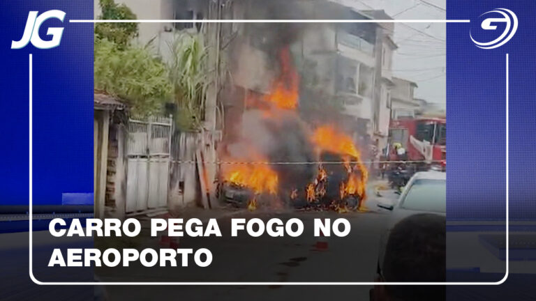 CARRO PEGA FOGO NO BAIRRO AEROPORTO