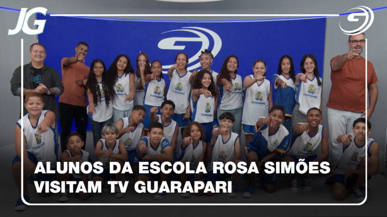 ESTUDANTES ESCOLA EM JABARAI VISITAM TV GUARAPARI
