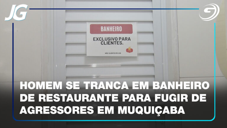 HOMEM ENTRA BANHEIRO RESTAURANTE PARA FUGIR AGRESSAO
