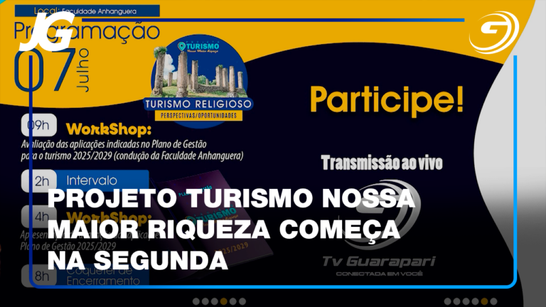 CONTAGEM REGRESSIVA PARA O INÍCIO DO PROJETO, QUE DESTA VEZ TERÁ FOCO NO TURISMO RELIGIOSO