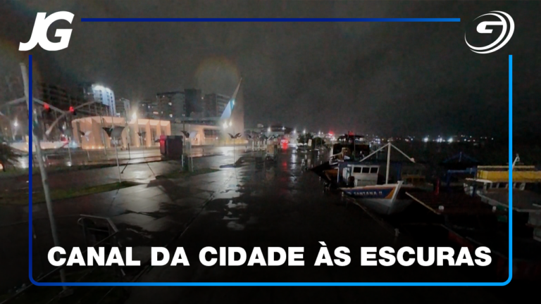 PARTE DAS LUMINÁRIAS DA ORLA DO CANAL ESTÁ APAGADA