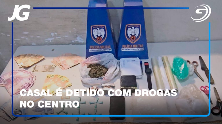 APÓS SER ABORDADO, O HOMEM GRITOU E A MULHER JOGOU DROGAS PELA JANELA DO PRÉDIO