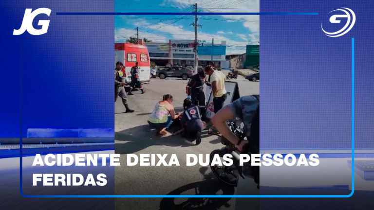 CÂMERA DE SEGURANÇA REGISTROU COLISÃO ENTRE MOTO E CAMINHONETE