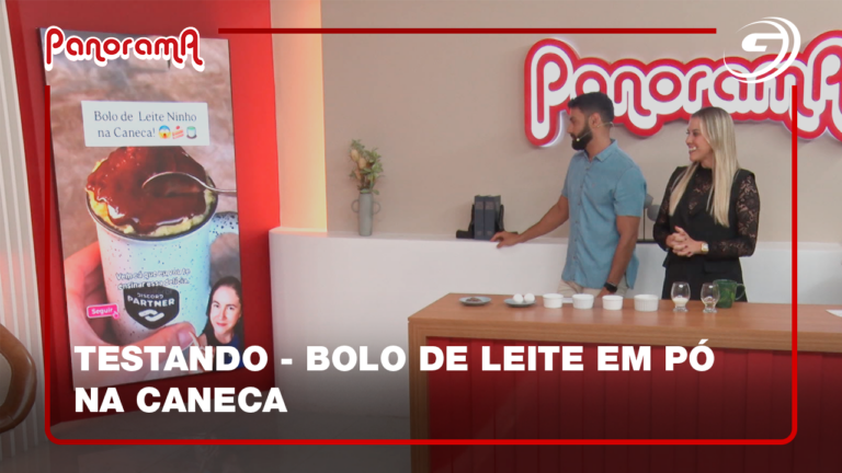 Testando - bolo de leite em pó na caneca