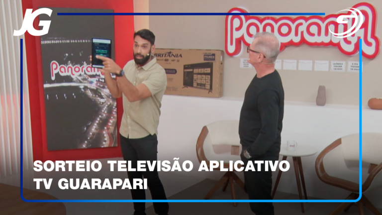 FOI SORTEADA NESTA QUINTA-FEIRA (20), NO PROGRAMA PANORAMA, A TV DA PROMOÇÃO DO NOVO APLICATIVO DA TV GUARAPARI