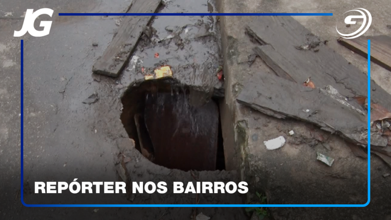 MORADOR ALERTA PARA BURACO NA RUA MAGALHÃES PINTO, NO SANTA MARGARIDA
