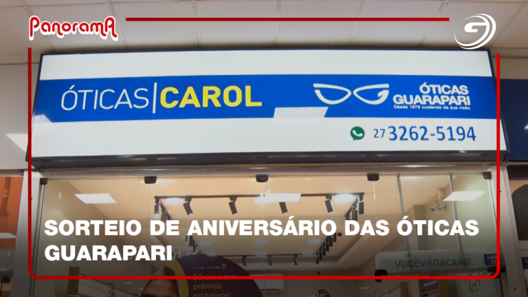 Sorteio de aniversário das Óticas Guarapari