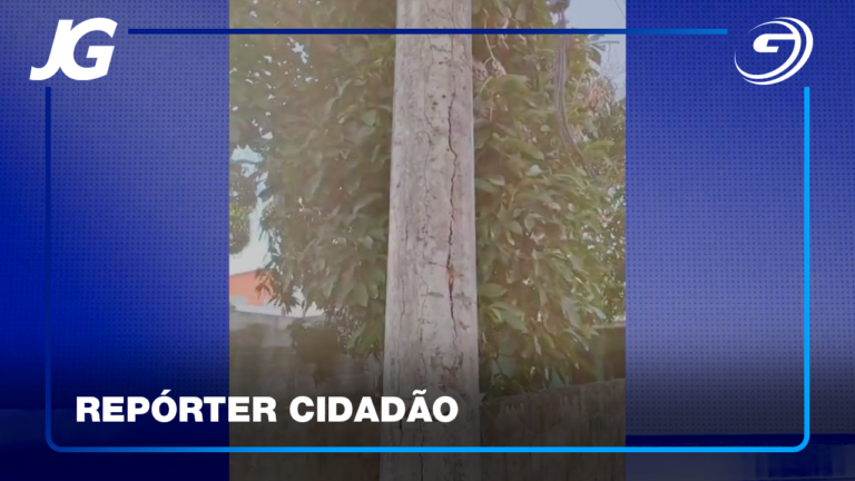 TELESPECTADOR MOSTRA POSTE COM ESTRUTURA DANIFICADA EM SETIBA