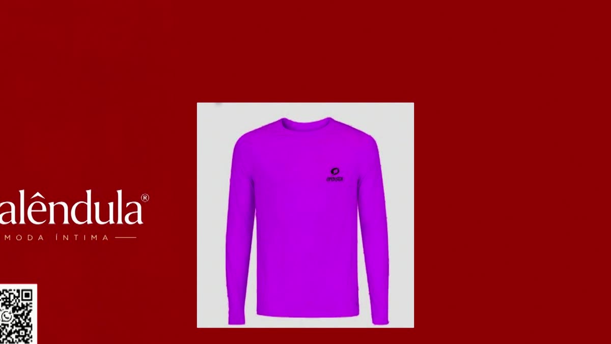 Camisa de manga longa com proteção solar da Calêndula Moda Íntima