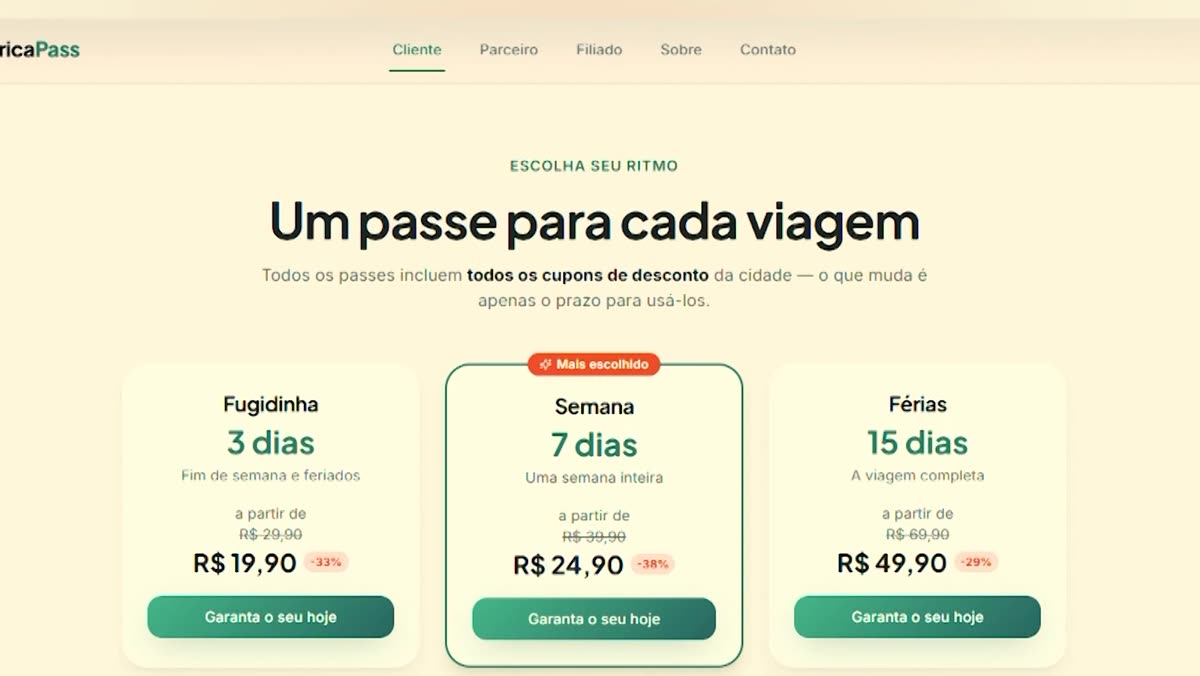 Ação de lançamento da AmericaPass na Praia do Morro, em Guarapari