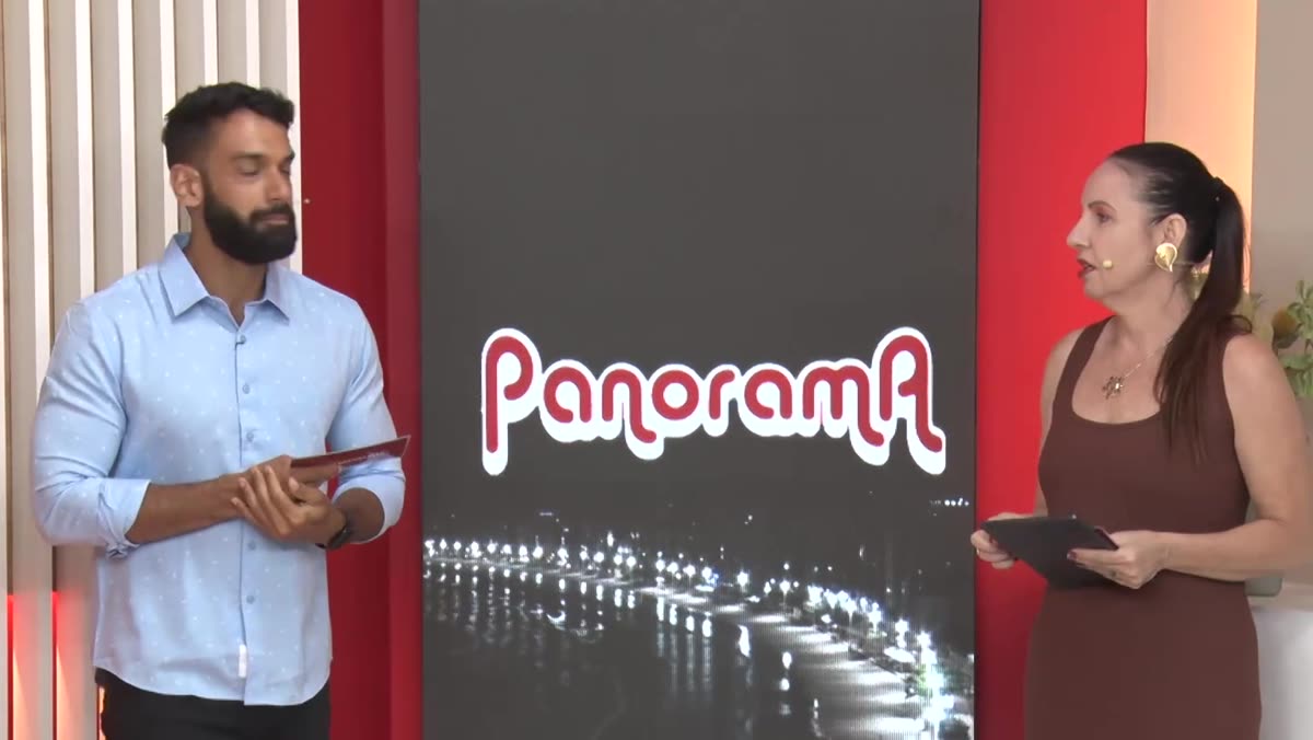 Apresentadores do Panorama encerrando o quadro Você no Panorama