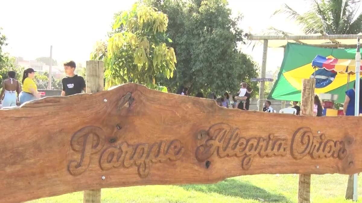 Área do parque inaugurado pela Creche Alegria em Guarapari