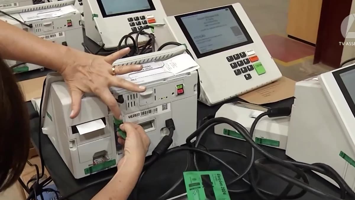 Detalhe do teclado da urna eletrônica