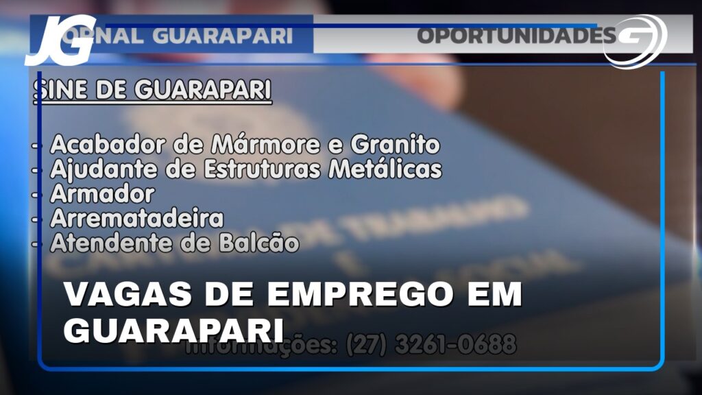 VAGAS DE EMPREGO EM GUARAPARI
