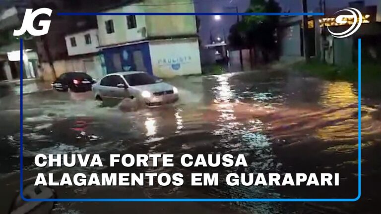 CHUVA FORTE CAUSA ALAGAMENTOS EM GUARAPARI