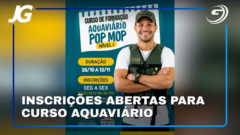 INSCRIÇÕES ABERTAS PARA CURSO AQUAVIÁRIO